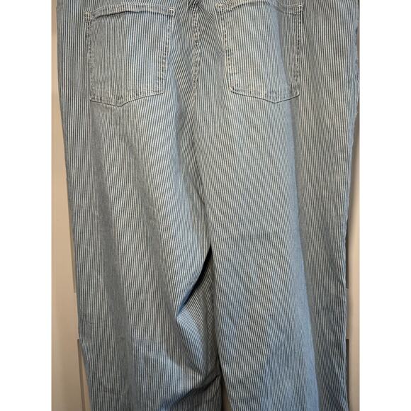 Universal Threads Relaxed Wide Leg Hickory Stripe Denim Pants Plus Size 17 Reg - Picture 9 of 13